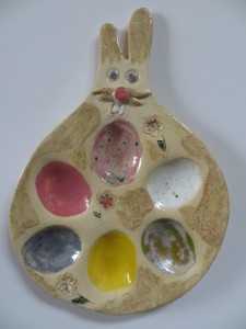 talerzyk - zajączek na jajeczka przepiórcze